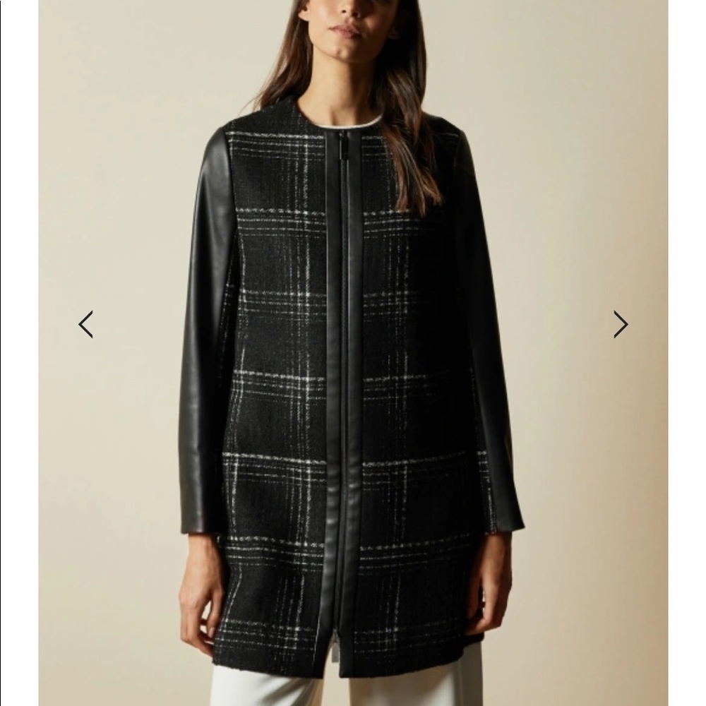 Ted Baker Black checked coat
